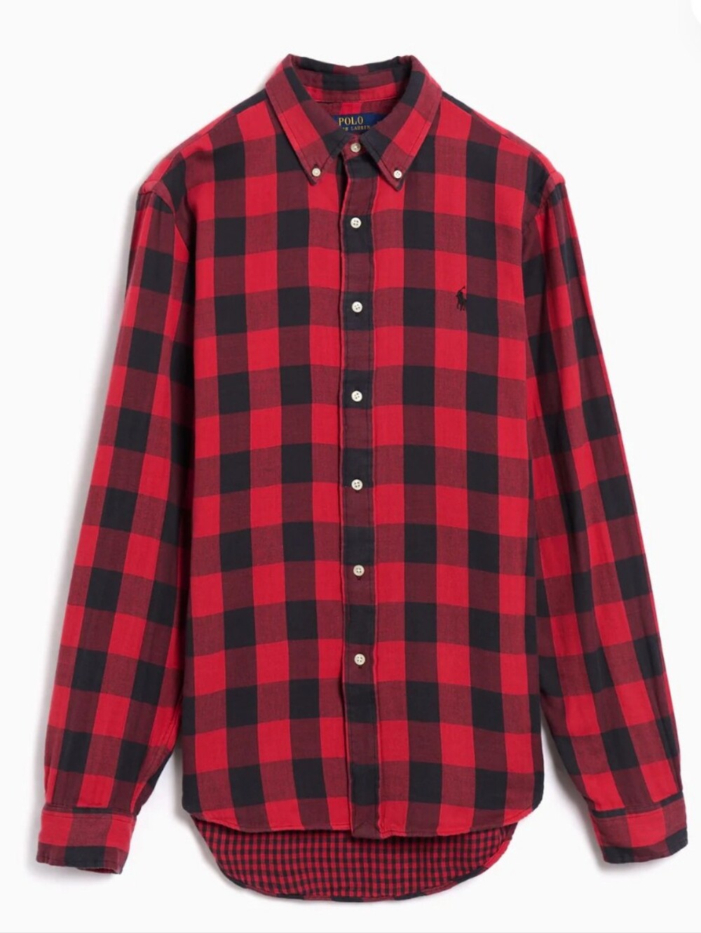 Polo Ralph Lauren Buffalo Plaid Checked Heavyweight Cotton Flannel Shirt Small